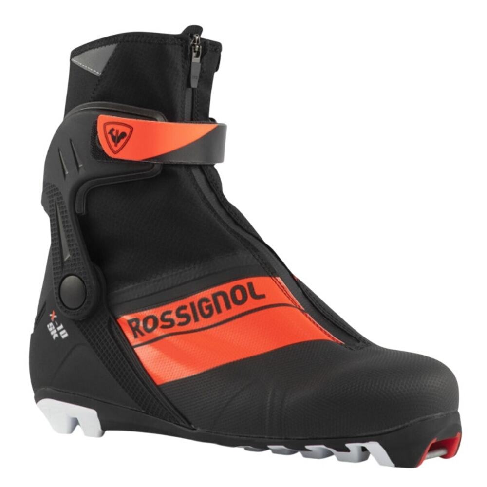 Rossignol Unisex Race Skate Nordic Boots X-10 in Black/Red, Size EU 45/US 12